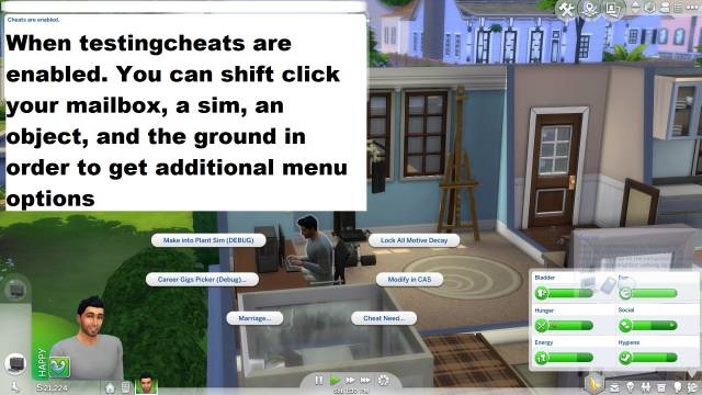 testing cheats sims 4 playstation